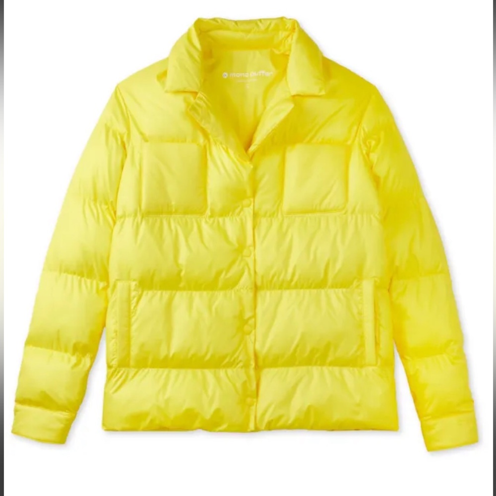 NWOT Outerknown Summer Yellow Mono Puffer Jacket Size S